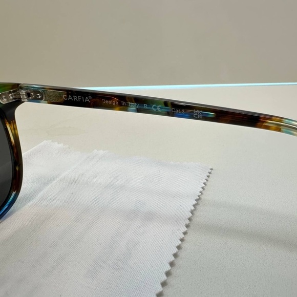✨ Carfia Polarized Sunglasses – Unisex – Tortoise / Blue Accents - Picture 12 of 14